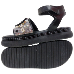 Sandalias Mujer Verano Brillos Anca & Co Mar Urbanas Comodas