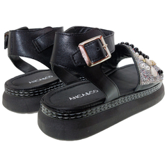 Sandalias Mujer Verano Brillos Anca & Co Mar Urbanas Comodas