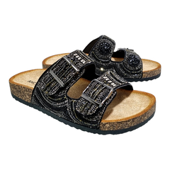 Imagen de Sandalias Anca & Co Mujer Urbanas Brillos Natal Zuecos Birk (ANNATAL)