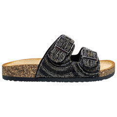 Sandalias Anca & Co Mujer Urbanas Brillos Natal Zuecos Birk (ANNATAL) - comprar online