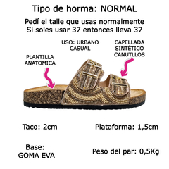 Sandalias Anca & Co Mujer Urbanas Brillos Natal Zuecos Birk (ANNATAL) en internet