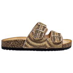Sandalias Anca & Co Mujer Urbanas Brillos Natal Zuecos Birk (ANNATAL)