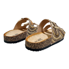 Sandalias Anca & Co Mujer Urbanas Brillos Natal Zuecos Birk (ANNATAL) - Zona Shop