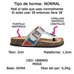 Sandalias Anca & Co Mujer Urbanas Brillos Tulum Ojotas Bajas (ANTULUM)