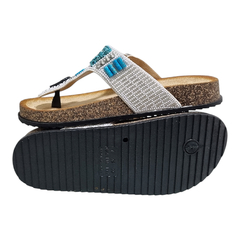 Sandalias Anca & Co Mujer Urbanas Brillos Tulum Ojotas Bajas (ANTULUM) en internet