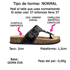 Sandalias Anca & Co Mujer Urbanas Brillos Tulum Ojotas Bajas (ANTULUM) - comprar online