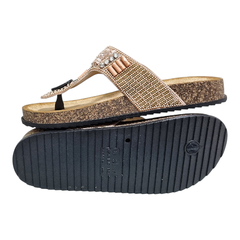 Sandalias Anca & Co Mujer Urbanas Brillos Tulum Ojotas Bajas (ANTULUM) - comprar online