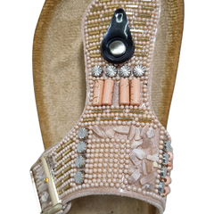 Imagen de Sandalias Anca & Co Mujer Urbanas Brillos Tulum Ojotas Bajas (ANTULUM)
