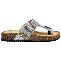 Sandalias Anca & Co Mujer Urbanas Brillos Tulum Ojotas Bajas (ANTULUM) - Zona Shop