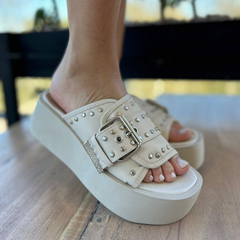 Sandalias Anca & Co Mujer Valeria Zuecos Verano Cuero Vacuno