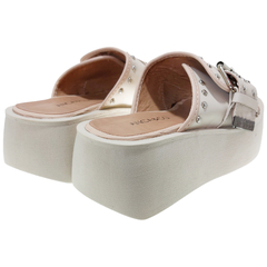 Sandalias Anca & Co Mujer Valeria Zuecos Verano Cuero Vacuno