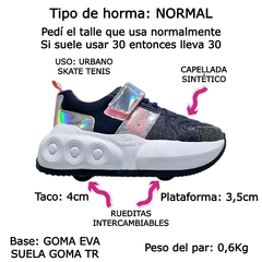 Zapatillas Nena Mujer Skate Tenis Rueditas Bibi Skts 01 (BISKTS01) en internet