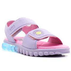 Sandalias Nena Mujer Con Luces Led Bajas Bibi Srl01 Velcro