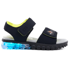 Sandalias Nene Varon Con Luces Led Bajas Bibi Srl01 Velcro