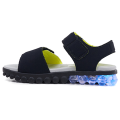Sandalias Nene Varon Con Luces Led Bajas Bibi Srl01 Velcro
