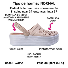 Zuecos Sandalias Mujer Plataformas Boaonda Goma Bali Verano (BOBALI) - tienda online