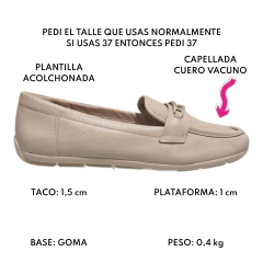 Mocasines Cuero Mujer Comfort Flex Clasicos Bajos Moda 61331 (CF61331) - tienda online