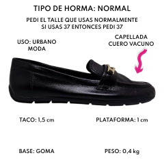 Mocasines Cuero Mujer Comfort Flex Clasicos Bajos Moda 61331 (CF61331) - Zona Shop