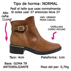 Botinetas Mujer Comfort Flex Urbana Cuero Vacuno Bajas 69303 (CF69303) - Zona Shop