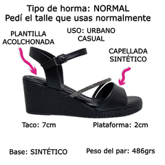 Sandalias Mujer Comfort Flex Taco Chino 73404 Acolchonadas (CF73404) en internet