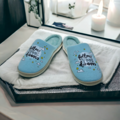 Pantuflas Mujer Chinelas Simil Piel Abrigadas Comoditas 1252