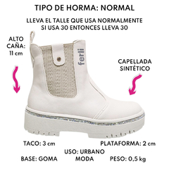 Botitas Kids Borcegos Urbanas Ferli Nena Mujer Botas 302002 (FE302002) - tienda online