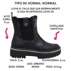 Botitas Kids Borcegos Urbanas Ferli Nena Mujer Botas 302002 (FE302002) - tienda online