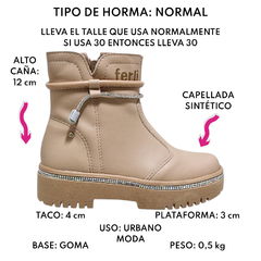 Botitas Urbanas Ferli Nena Mujer Botas Kids Borcegos 302005 (FE302005) - tienda online