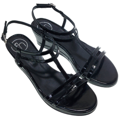 Sandalias Mujer Fiesta Vestir Cuero Fh 3103 Taco Chino Moda