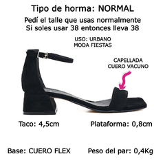 Sandalias Mujer Bajas Fiesta Vestir Cuero Fh 3410 Bailar (FH3410)