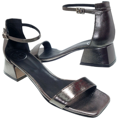 Sandalias Mujer Bajas Fiesta Vestir Cuero Fh 3410 Bailar
