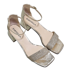 Sandalias Mujer Bajas Fiesta Vestir Cuero Fh 3410 Bailar (FH3410)