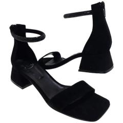 Sandalias Mujer Bajas Fiesta Vestir Cuero Fh 3434 Bailar