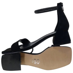Sandalias Mujer Bajas Fiesta Vestir Cuero Fh 3434 Bailar