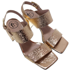 Sandalias Mujer Fiestas Eventos Cuero Fh 5535 Taco Ancho