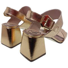 Sandalias Mujer Fiestas Eventos Cuero Fh 5535 Taco Ancho