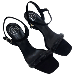 Sandalias Mujer Fiesta Vestir Cuero Fh 8414 Taco Fino Bailar