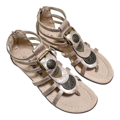 Sandalias Mujer Romanas Urbanas Cuero Bajas Fragola 053601 (FR053601) - Zona Shop