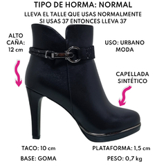 Botas Mujer Fragola Vestir 091202 Botinetas Taco Fino Moda (FR091202) en internet