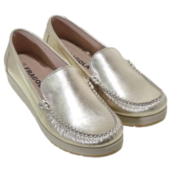 Mocasines Mujer Cuero Calado Urbanos Confort Fragola 410792