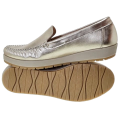 Mocasines Mujer Cuero Calado Urbanos Confort Fragola 410792
