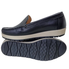 Mocasines Mujer Cuero Calado Urbanos Confort Fragola 410792