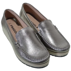 Mocasines Mujer Cuero Calado Urbanos Confort Fragola 410792