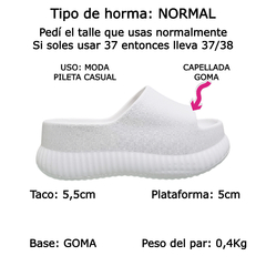 Sandalias Mujer Gummi Gtm Goma Plataforma Alta Smooth Zuecos (GUSMOOTH) - Zona Shop
