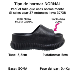 Sandalias Mujer Gummi Gtm Goma Plataforma Alta Smooth Zuecos (GUSMOOTH) - tienda online