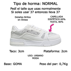 Zapatillas Mujer Urbanas Gummi Thunder Brillos Sneakers Baja (GUTHUNDE) - Zona Shop