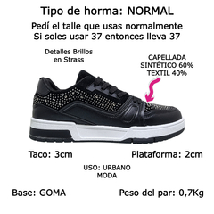 Imagen de Zapatillas Mujer Urbanas Gummi Thunder Brillos Sneakers Baja (GUTHUNDE)