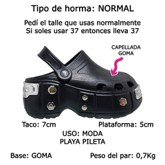 Sandalias Gummi Mujer Plataforma Goma Gtm York Zuecos Moda (GUYORK) - comprar online