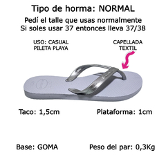 Ojotas Havaianas Elegance Originales Brasil Mujer Goma (HAELEGAN) - Zona Shop