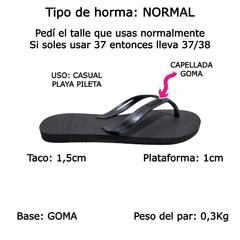 Ojotas Havaianas Elegance Originales Brasil Mujer Goma (HAELEGAN) - Zona Shop